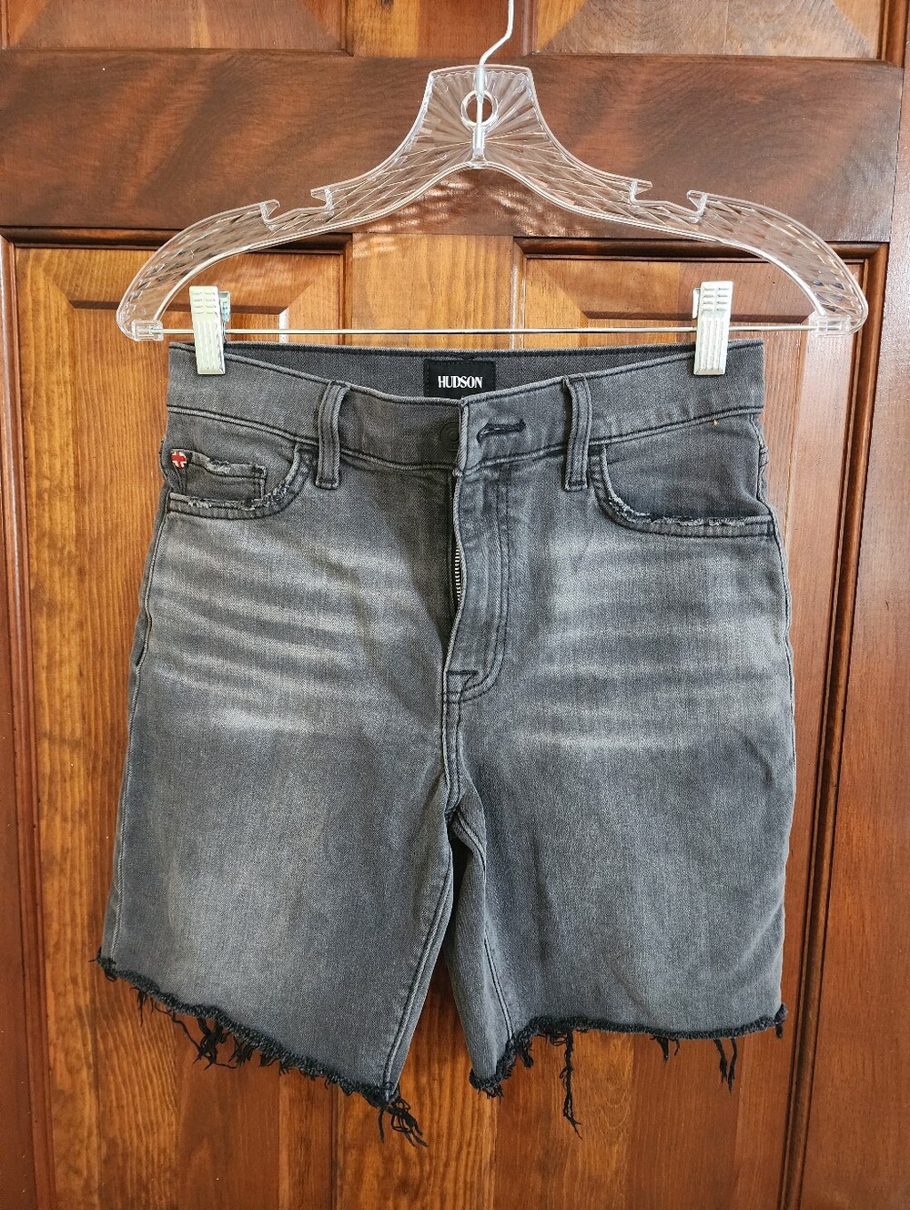Hudson Jeans Jada Washed Black Denim Cutoff Shorts (Size 24)